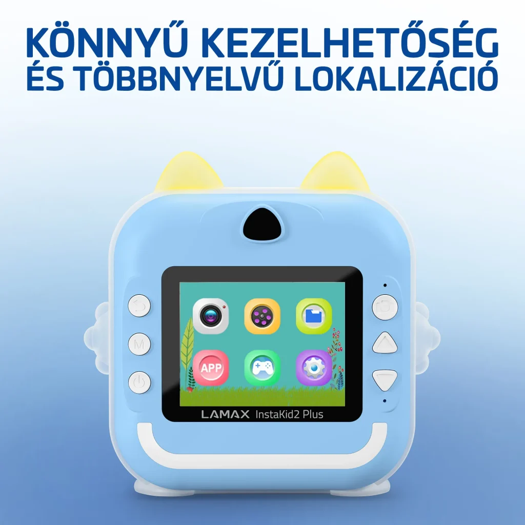 LAMAX InstaKid2 AI Plus Blue Hőpapíros gyerek fényképező Kék - Image 3